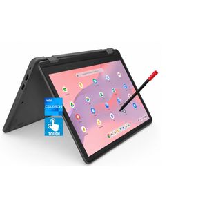 Lenovo Chromebook 500e Yoga  X360 -4GB RAM- 32GB SSD- WITH PEN -TOUCHSCREEN- Chrome OS + Free Mouse and USB Light For Keyboard- Webcam
