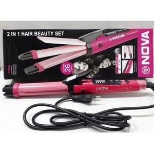 Nova 2 in 1 hair straightener and curler beauty set. 