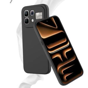 Infinix Note 60 Pro 4G Finest Minimalist Slim Design Protective Matte Black Silicone Back Case