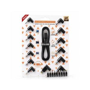 Universal 14-In-1 Type-C To DC 100W Laptop Fast Charging Adapter