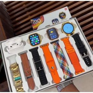 i90 SMARTWATCH SUITE WITH 7 STRAPS 3 WATCHES AND EARBUDS