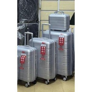 High Quality Gold 4 in 1 unbreakable rubber luggage set And kit included