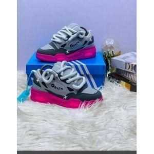 Ogiy pink/grey for ladies lace up sneakers high quality