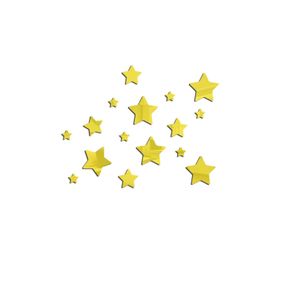 50 Gold Stars Stickers, Stars Envelope Seals, Vinyl Wall Stickers