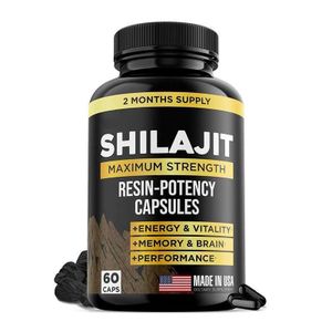 SHILAJIT Maximum Strength Resin - Potency For Power- Mind- Body & Performance - 60 Capsules