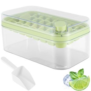 1pc Ice Cube Tray, Silicone Ice Maker With Lid, Portable Plastic 2 Layers  54 Grids Ice Cube Tray, Large Capacity Freezer Storage Container For  Whiskey, Cocktail, Beverages