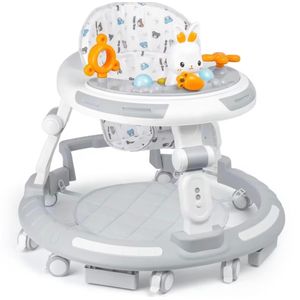 Clo Walker  Foldable, Multi-Level Adjustable Activity Center with Stable Anti-Rollover Design, Plastic, Mixed Color