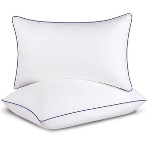TodyJeyHo Bed Pillows for Sleeping-2 Pack King Size Set of 2 Pillow for Side Back and Stomach Sleepers , Down Alternative Filling Luxury Soft Quality with Premium Plush Pillows(White)