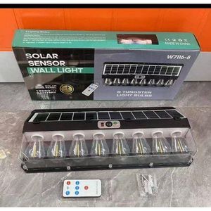 8-LED Solar Motion Sensor Security Light with Remote Control – Outdoor Waterproof Wall Light