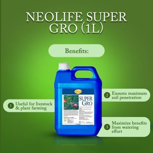 Organic Essentuals NeolifeSuper Gro 1 Litre Single, NEOLIFE GNLD Super Grow 1L 1Litre Fertilizer, Super Gro 1L 1Litre Single