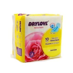 DRYLOVE Natural Absorbent sanitary napkins / Pads -1 packs/ 2 Packs / 4 packs/ 6acks/ 12pack (280mm)