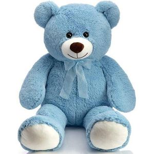 Home Teddy Bear Stuffed Animal Large Teddy Bear Cuddly Plush Toy For Girlfriend Kids Inches Blue