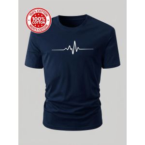 100% Cotton Mens Short Sleeve T Shirts Comfortable Summer0