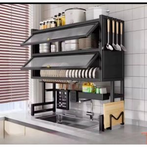 DOUBLE LAYER OVER-SINK DRAINING RACK