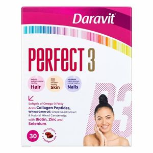 Daravit Perfect 3 Hair, Skin & Nails Softgels, 30 Count (NAFDAC A7-4410)