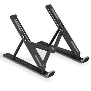 GUEETON Plastic Foldable Adjustable Stand Holder For Laptop black