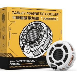 Tablet Magnetic Cooler, 30W Overfrequency Semiconductor iPad Cooling Fan, Mute Gaming Radiator with LED Digital Temperature Display, 3-Speed Adjustable Smart Cool Stand for iPad Pro/Air/Surface