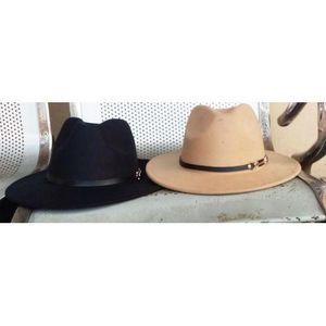 Premium Men's Hat -Black & Cream 2 In 1 Fedora