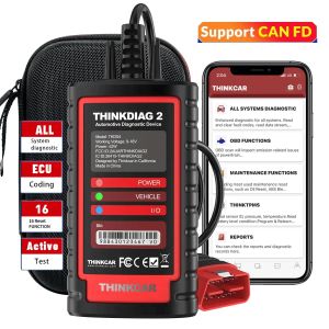Thinkcar Thinkcar. Thinkdiag2 ECU Programming OBDii Cars Scanner ALL System diagnostic wit 1 Year Free Update support CAN FD Bidirectionnal and 16 reset Services