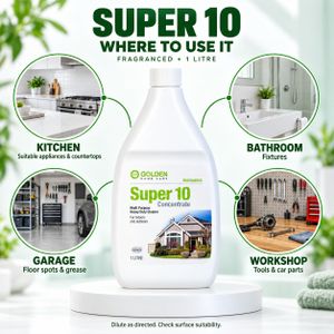 Neofil3D Super 10 Concentrate Cleaner 1 Litre – Fragranced Heavy-Duty Multipurpose Degreaser & Stain Remover