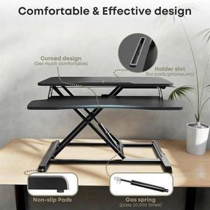 Desk Converter Height Adjustable Sit To Stand Riser