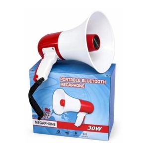 Premium 30W Portable Bluetooth Megaphone Loud Hailer-USB, Recording, Long Range-For School, Church, Campaign, Market 