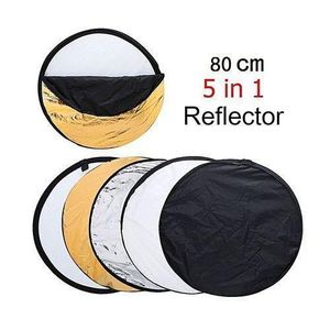 80cm 5 In 1 Photography Lighting Reflector Disc Collapsible Studio Reflector