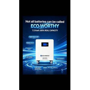 ECO-WORTHY 25.6V  300Ah 7.5Kwh LiFePO4 Solar Battery-6000 Cycles, 5 Years warranty, Touch Screen, Grade Â Cells, 24V System