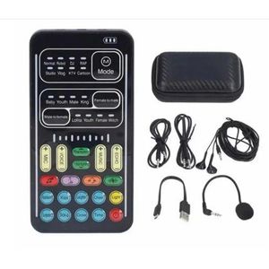 I9 Voice Changer 8 Different Sound Changes Portable Voice Amplifiers mini live Sound Card mic tool For Game Anchor Recording PC Computer