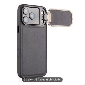 Full iPhone 17 Pro Max Leather Case with camera cover 
