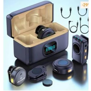 Magnetic dual noise canceling wireless microphone for iPhone,iPads,type C,android and cameras with case magnetic clip