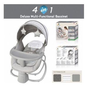Mastela 4-In-1 Deluxe Multi-Functional Baby Bassinet, Electric Swing & Rocker with Bluetooth & Remote