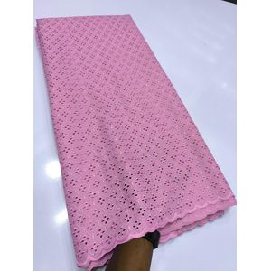Dry Paper Voile Lace Fabric Blush Pink/Onion Pink Openwork Pattern –long length 60. 5yards. No headtie 