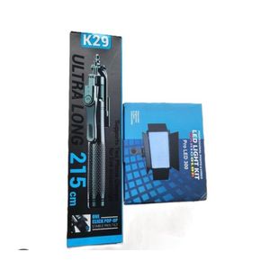 K29 Ultra Long 215 cm Selfie Stick Tripod and a compatible Pro LED 300 Light Kit