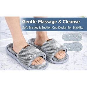 Bathroom Silicone Grey Slipper for everyone (2 pairs)