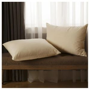 Allerease 100% Organically Grown Cotton Bed Pillow, Jumbo, White- Allergy Relief, 2-pack