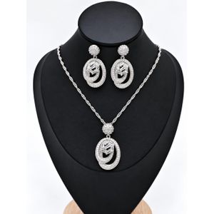 Affordable Luxury Iced Out Zirconia Bling Necklace & Earring Set