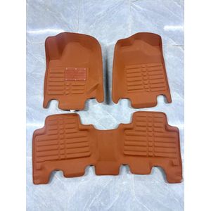 High Quality leather Brown Leather Floormat For 2010 - 2017 Toyota Prado