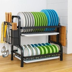 Double Deck Kitchen Dish Dryer – Plates, Cups & Spoon Storage