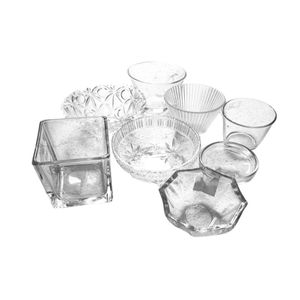 Variety designs multipurpose glass bowls- 8 pcs