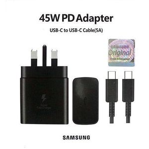 Samsung 45W USB Type-C To C, Super Fast, Original Charger also works For Redmi Xiaomi, Redmi, Oppo, Infinix, Tecno
