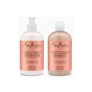 Shea Moisture Shampoo And Conditioner Set, Coconut & Hibiscus Curl & Shine