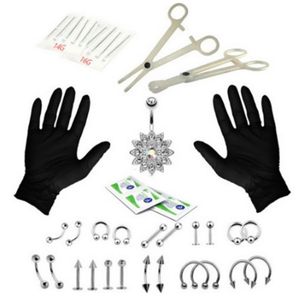 8pcs Piercing Kits Tools, Piercing Pliers Tools Precision Stainless Steel  Piercing Pliers Set Ear Nose Lip Navel Tongue Septum Forcep Clamp Piercing