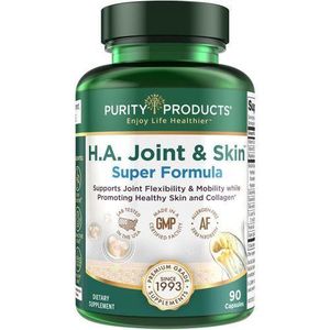 Purity Plus H.A. Joint and Skin Super Formula Biocell Collagen w/Hyaluronic Acid Supports Healthy Joint Flexibility, Healthy Synovial Fluid, and Joint Lubrication - 5-Loxin - 90 Capsules