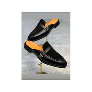 Mens Half Shoe Black With Buckle
