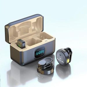 Wireless Lavalier Microphone with Charging Case and Magnetic Clip on and Omnidirectional audio receptivity
