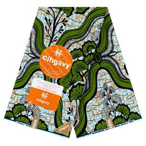 Big Range Cihgavy Ankara Prints- Dark Green Flower Patterned 