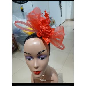 RED Fascinator  FOR PARTY