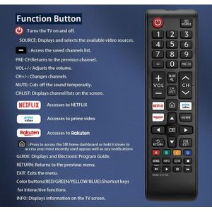 Samsung Universal Replacemnet Remote LED LCD UHD HD 4K 8K ULTAR QLED SMART