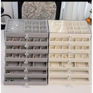Clo Storage Box, Organizer Box Storage Supplies > Jewelry Boxes And Storage > Jewelry Boxes, High-End Transparent Jewelry Storage Box, Desktop Storage Box, Large Capacity Jewelry Storage Box